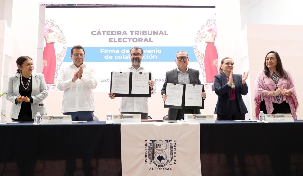 Firman TEPJF y UNACH convenio de colaboración académica-electoral