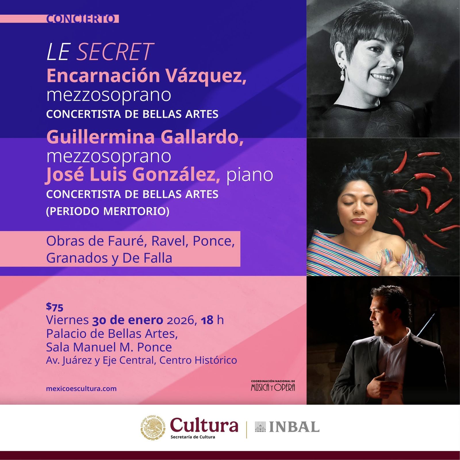 Mezzosopranos Encarnación Vázquez y Guillermina Gallardo unirán sus voces en la Sala Ponce