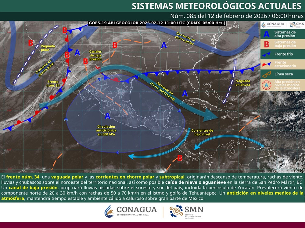 Prevalecerán condiciones estables con cielo despejado, ambiente seco y aumento de calor en gran parte de Oaxaca