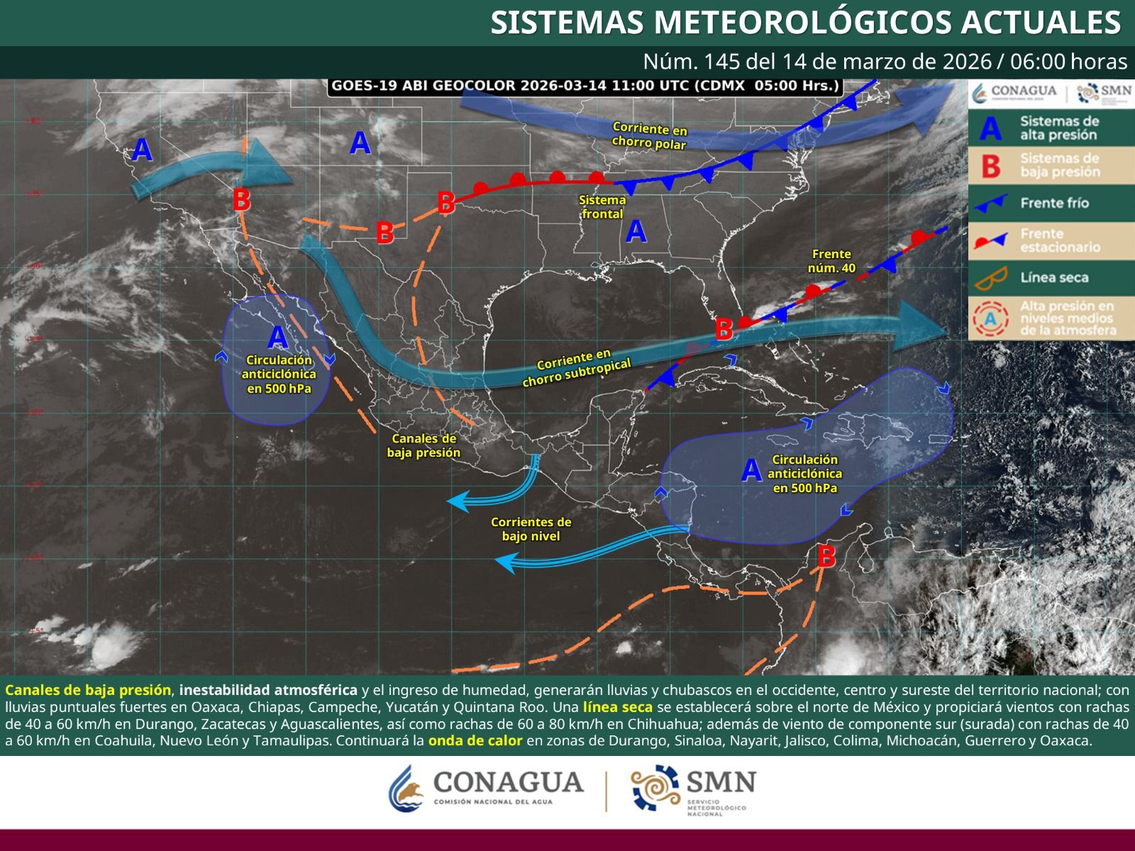Persistirán condiciones para lluvias, chubascos y tormentas aisladas en Oaxaca