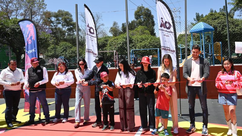 Rehabilitan cancha de fútbol