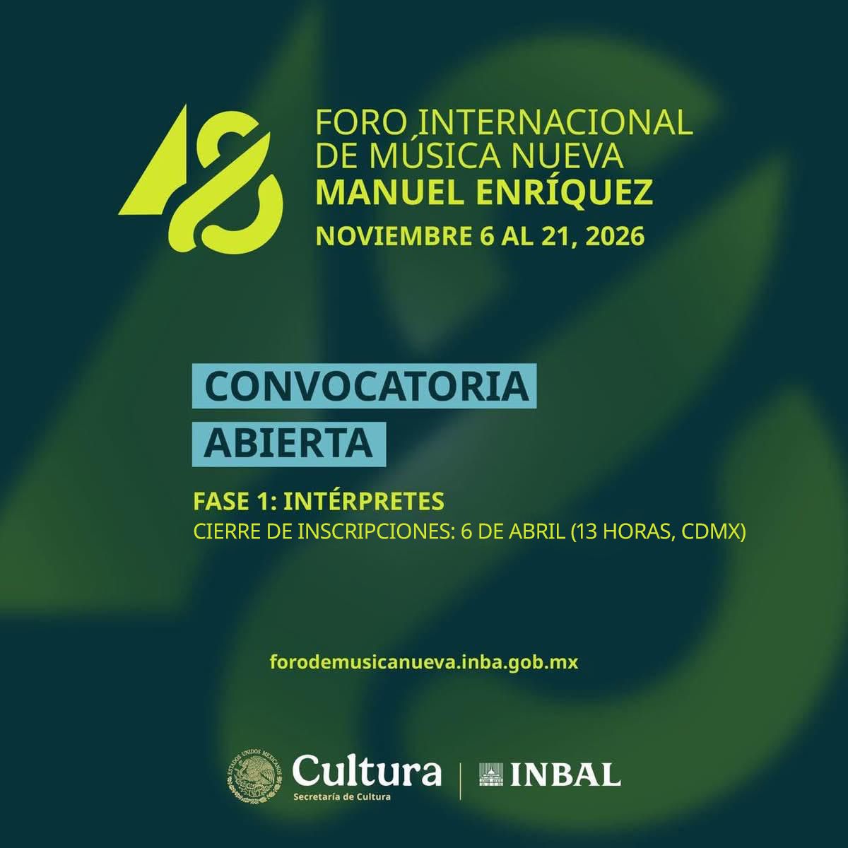 Extiende FIMNME recepción de propuestas de intérpretes al 6 de abril