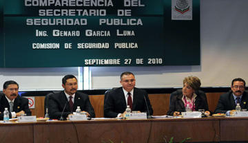 No se reunió con “El jefe de jefes” aseguró ante diputados el secretario de Seguridad, Genaro García Luna