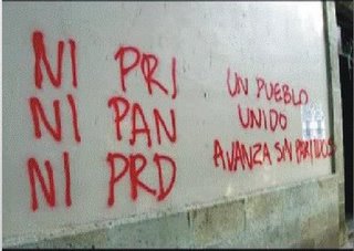 Anarcopunks realizan pintas en sede estatal del PRI