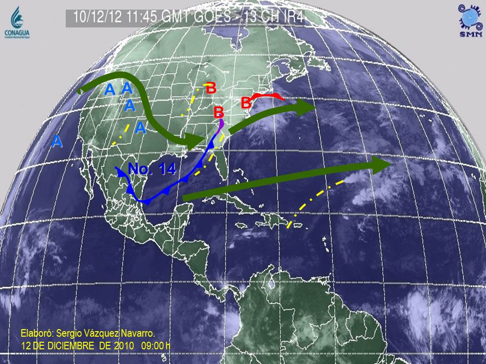 Frente frío 14, en Oaxaca temperaturas menos cinco grados