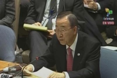 Ban Ki-Moon pide alto al fuego inmediato y salida pacífica en Libia