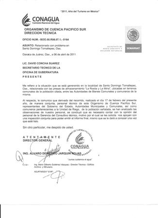 Buscan solución a conflicto por presas de almacenamiento de Santo Domingo Tomaltepec