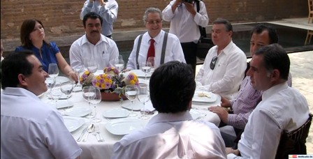 Tratan temas de la agenda nacional senadores de la República con Gabino Cué