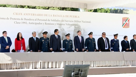 Conmemoran 149 aniversario de la Batalla de Puebla; toman protesta a soldados del SMN