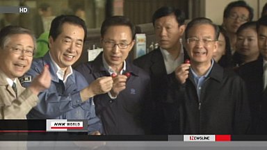 Dirigentes de China y Corea del Sur visitan Fukushima y Miyagi