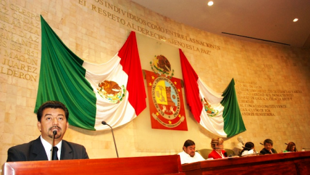 Necesario respaldar combate de Felipe Calderón a delincuencia llama diputado de Oaxaca, Juan Mendoza Reyes