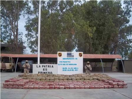 Aseguran militares más de tres toneladas de mariguana, en Puerto Peñasco, Sonora