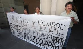 Exige Jaltepetongo con huelga de hambre solución a conflicto limítrofe