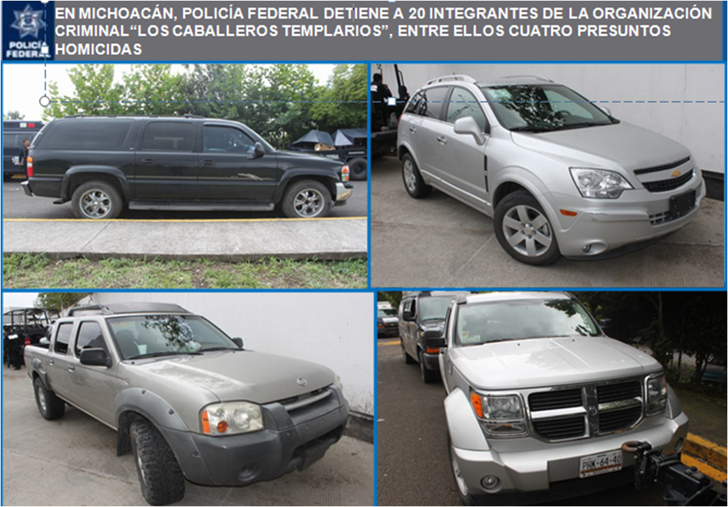 CAPTURAN A OTROS 2O DE “LOS CABALLEROS TEMPLARIOS”