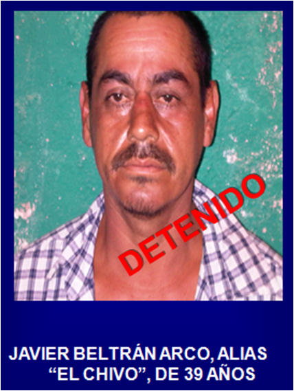 Apresan a Javier Beltrán Arco, presunto asesino al servicio de “Los Caballeros Templarios”