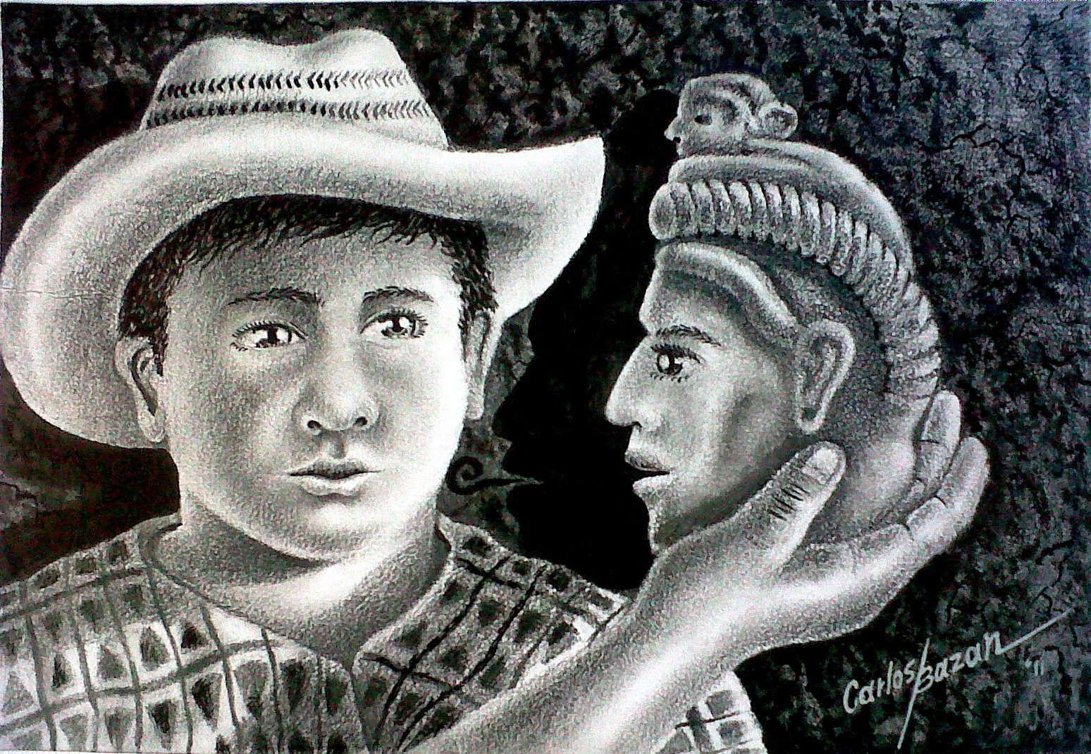 “Encuentro de culturas Milenarias”,  pinturas de Carlos Bazán