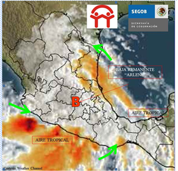 Deslaves de cerros, vientos y oleaje fuerte provoca “Arlene”