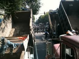 Caos vial por marcha-caravana de transportistas de la CTM en el centro de la ciudad