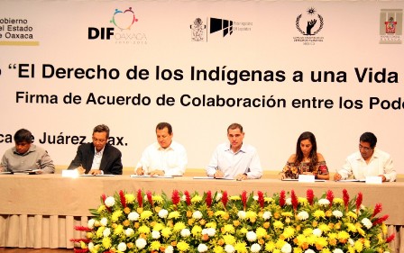 Firman acuerdo CNDH y Tres Poderes del Estado en beneficio de pueblos indígenas