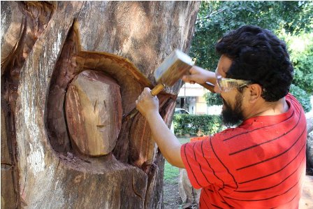 Aquerrale del sonido de la Tierra y la Madera, exposición escultórica y estuco bruñido de Juan Aurelio