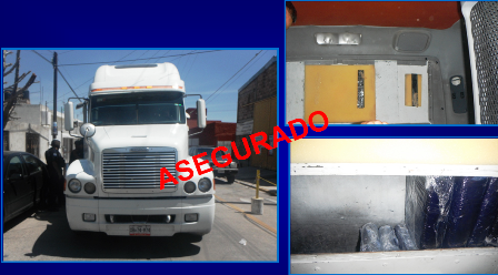 Detecta PF más de 125 kilos de coca en tráiler, con rayos gama