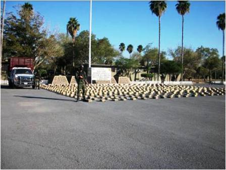 Ejército asegura más de dos toneladas de mariguana, en  Miguel Alemán, Tamaulipas