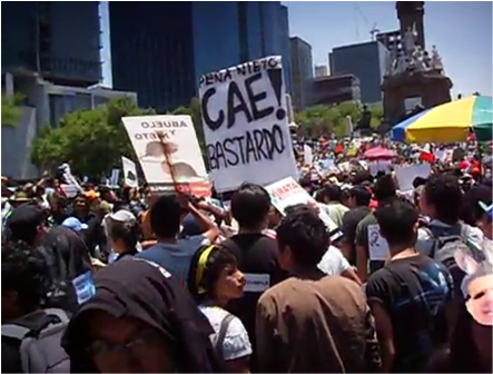 Marchan miles contra Peña Nieto, candidato del PRI a la presidencia de la República