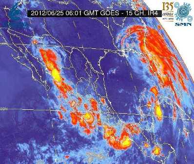 Se esperan hoy lluvias de fuerte a muy fuertes sobre gran parte del territorio nacional: SMN