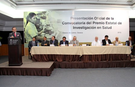 Abren convocatoria para Premio Estatal de Investigación en Salud 2012