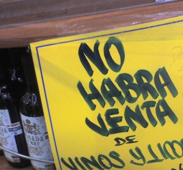 Se aplica Ley Seca este sábado 30 y 1 de julio