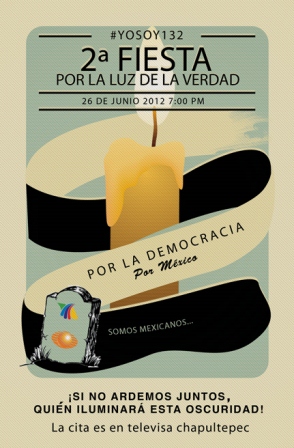 Llama #Yosoy132 a manifestación frente a instalaciones de Televisa México DF hoy martes 19 horas
