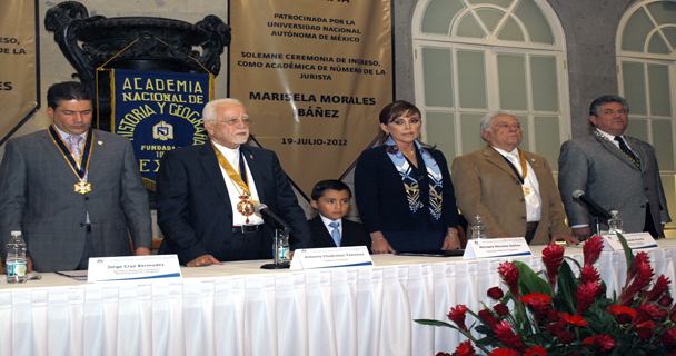 Ingresa titular de la PGR, Marisela Morales, a la Academia Nacional de Historia y Geografía