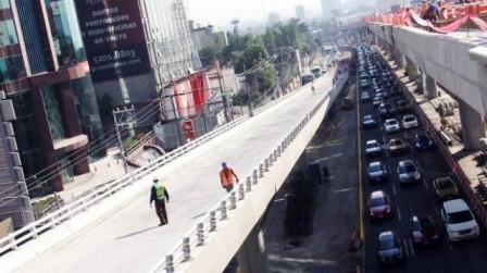 Concluye con éxito montaje de pieza prefabricada en la autopista urbana sur en el DF