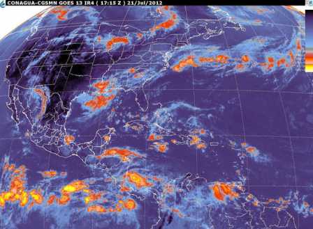 Se mantiene potencial de lluvias, principalmente en el sur, sureste y occidente del país