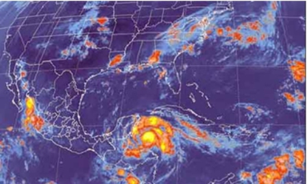 Decretan alerta roja y naranja por huracán “Ernesto” en municipios de Quintana Roo; verde en Campeche