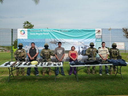 Apresa la Armada de México a presuntos integrantes del Cártel de Jalisco Nueva Generación