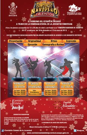 Convocan al concurso navideño “Talentos Juveniles 2012″, en Oaxaca