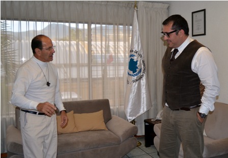 Visita sacerdote Alejandro Solalinde oficinas de la Defensoría de los Derechos Humanos de Oaxaca