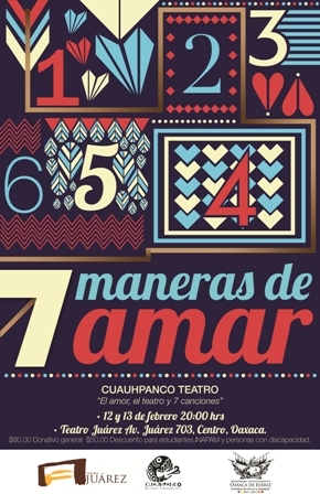 Para festejar el día del amor y la amistad, Cuauhpanco Teatro presenta “7 Maneras de Amar”, en Oaxaca