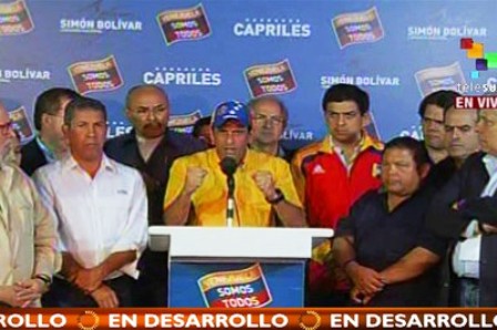 Candidato opositor venezolano no reconoce resultado emitido por el CNE