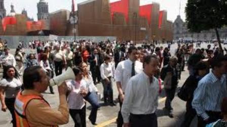 Realizan simulacros en unidades habitacionales de Azcapotzalco y Gustavo A. Madero, en el DF