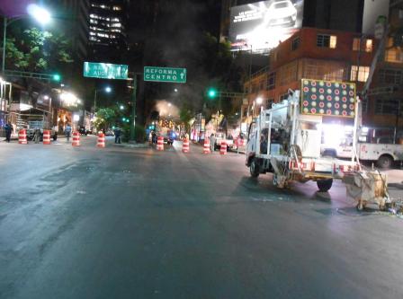 Inician trabajos de rehabilitación en Zona Rosa; laboran 26 cuadrillas de trabajadores