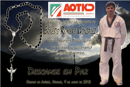 Fallece Ernesto Romero González, pionero del Tae Kwon Do en Oaxaca