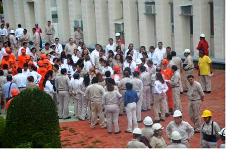 Pemex participa en Mega simulacro por sismo en Istmo y Valles Centrales