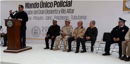 Abanderan Mando Único Policial en Sonora en el marco de la estrategia de seguridad