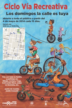 Impulsan Municipio de Oaxaca, FAHHO y Mundo Ceiba “Ciclo Vía Recreativa”