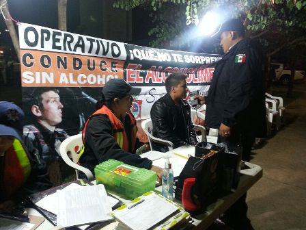 Avanza Alcoholímetro en la prevención de accidentes; nueve detenidos, en Oaxaca