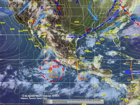 Baja presión en el Pacífico, cercana a costas mexicanas; 90% de posibilidad de evolucionar a ciclón tropical