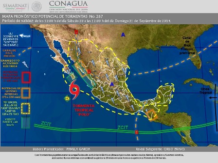Cielo de medio nublado a nublado