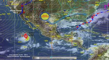 Prevén lluvias en la mayor parte del país, este fin de semana